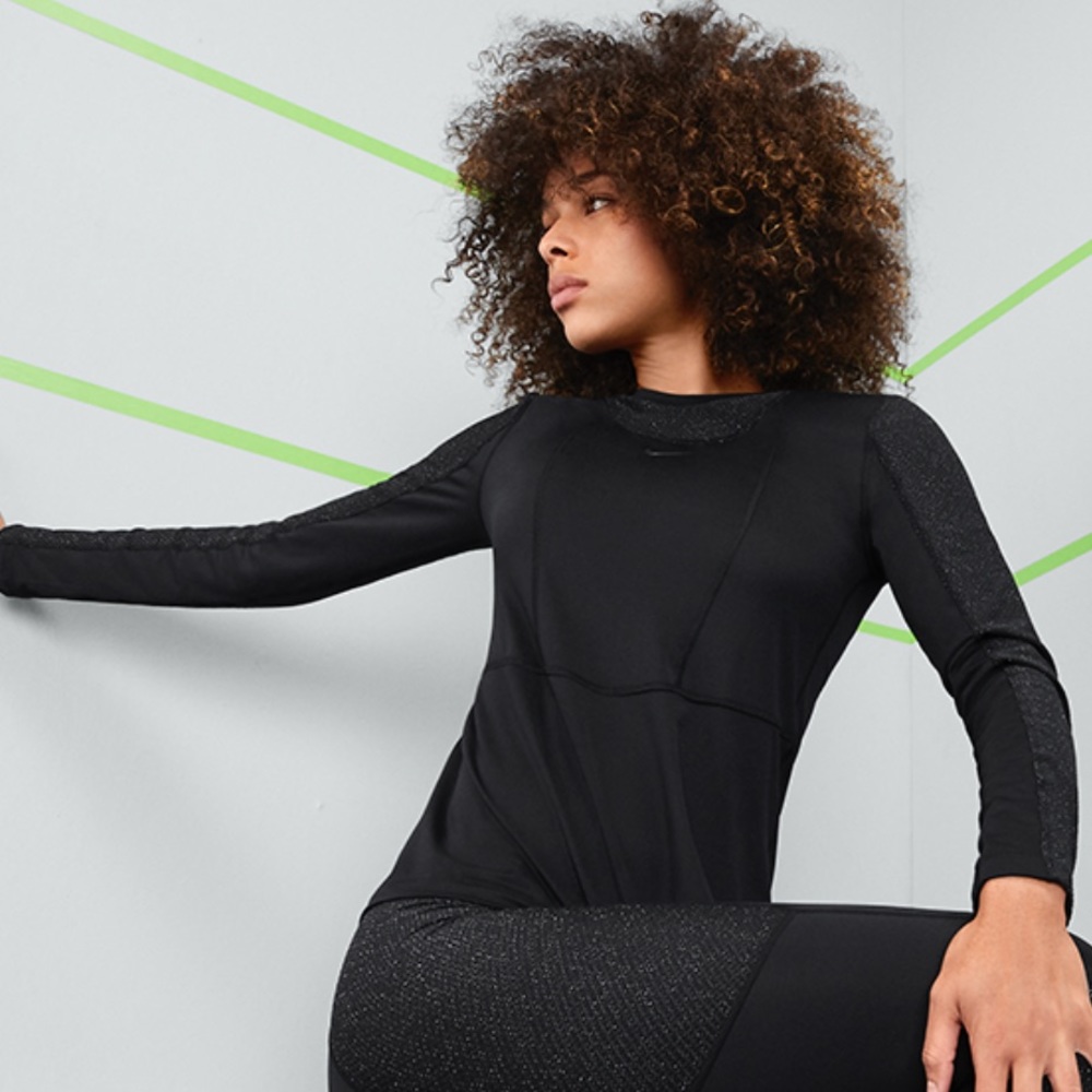 NEW Nike pro warm black long sleeve top
